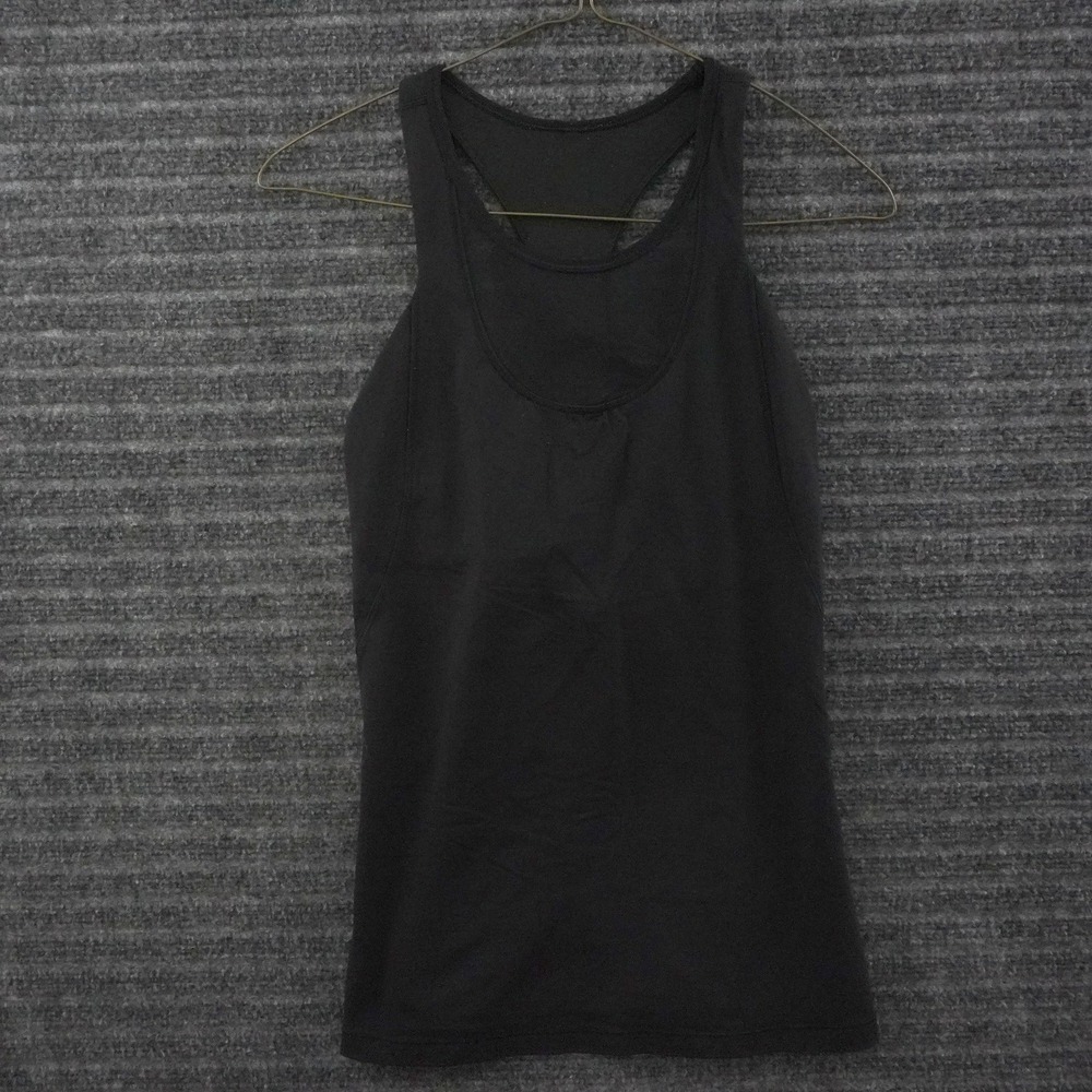 Lululemon Swiftly Tech Tank Top Womens 4 Black Racerback Shelf Bra Athletic